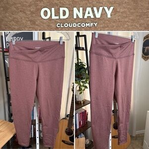 Old Navy Women’s Cloud Comfy Extra High Rise Light Brown Leggings Size L